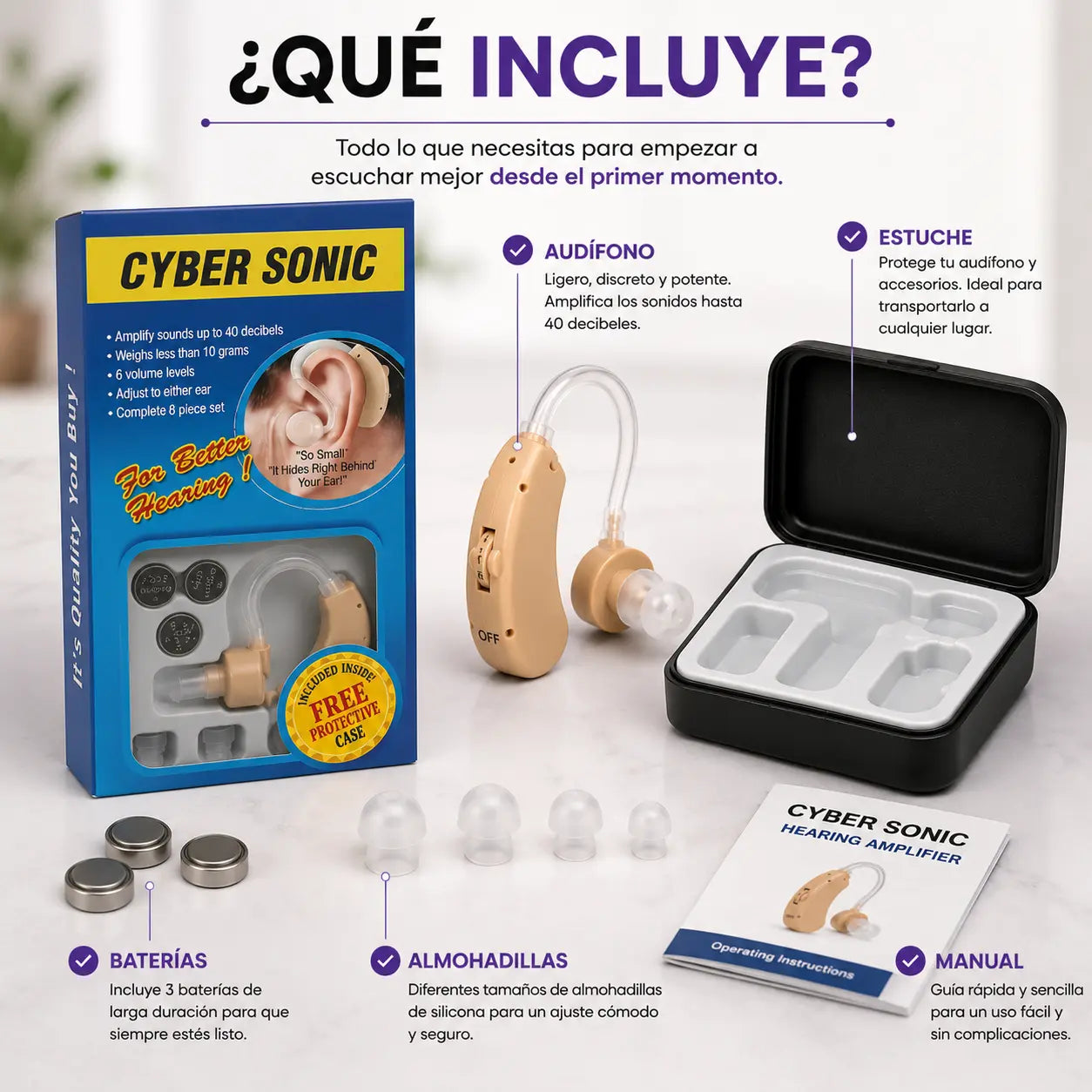Cyber Sonic™ | Audífono Amplificador Inteligente