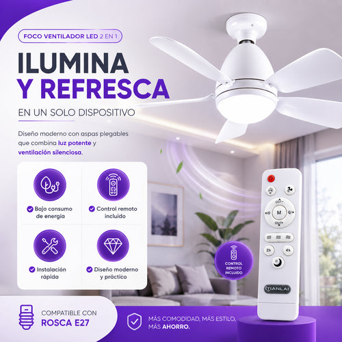 LumiAir™ | Ventilador de Bombillo
