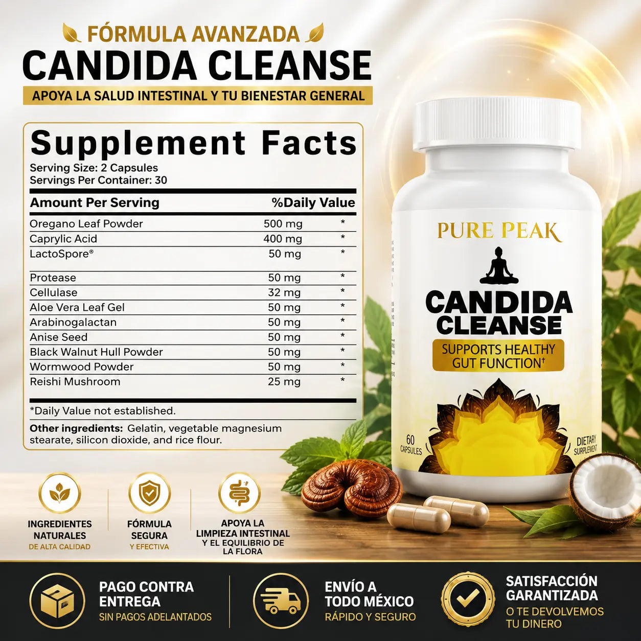 Suplemento Candida Cleanse | 60 Cápsulas