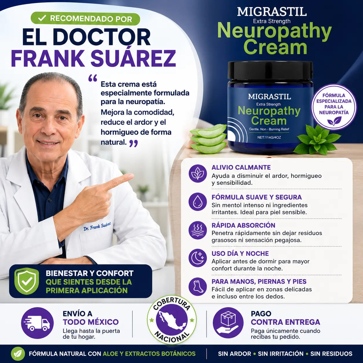Crema Migrastil Neuropatia Alivio Cuerpo