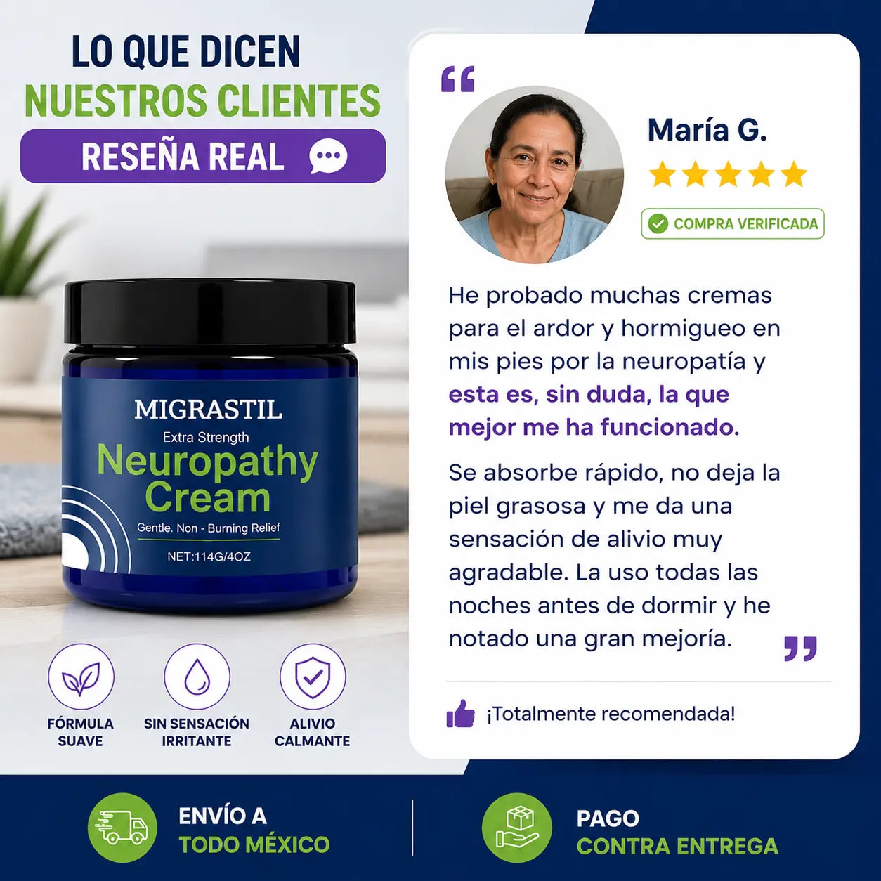 Crema Migrastil Neuropatia Alivio Cuerpo