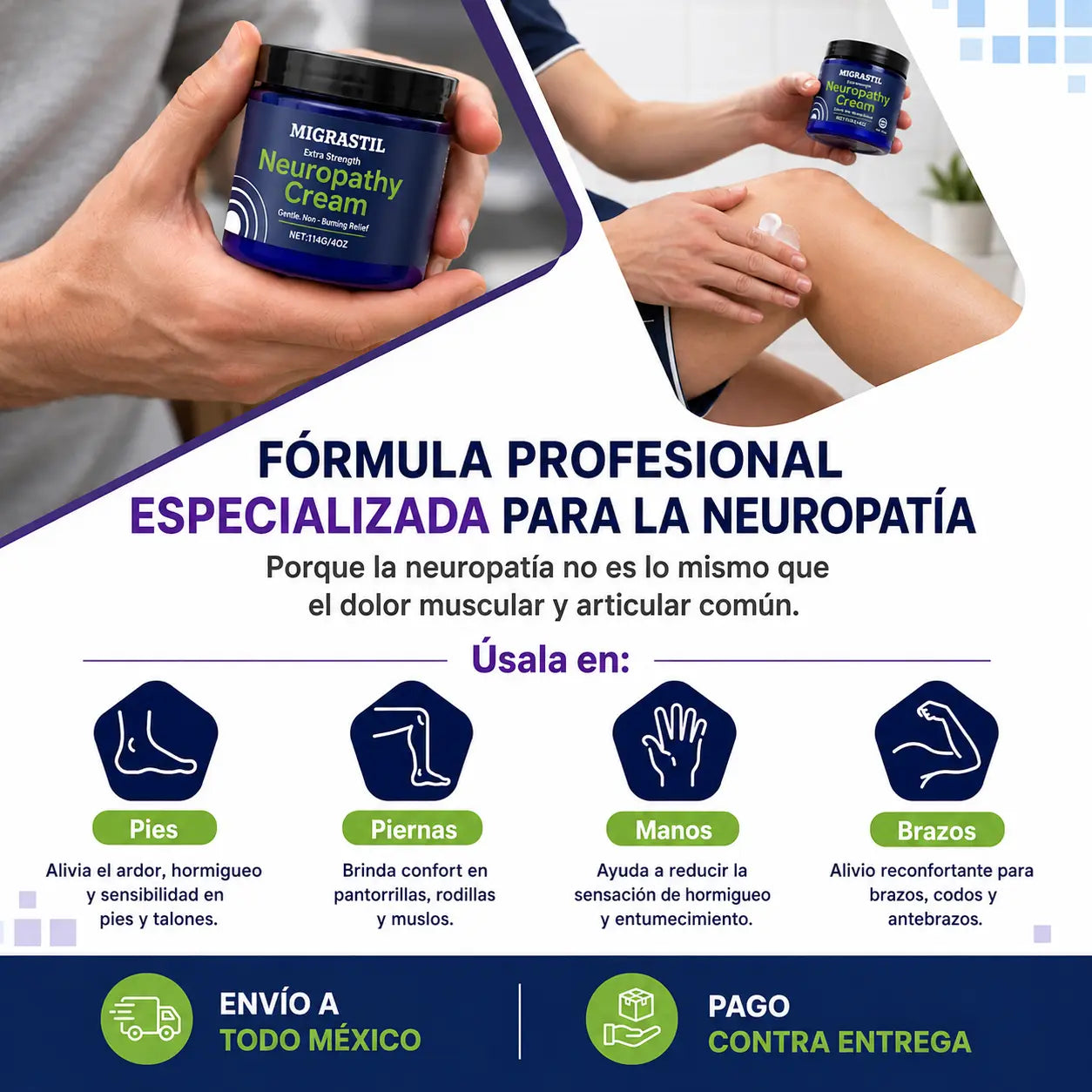 Crema Migrastil Neuropatia Alivio Cuerpo