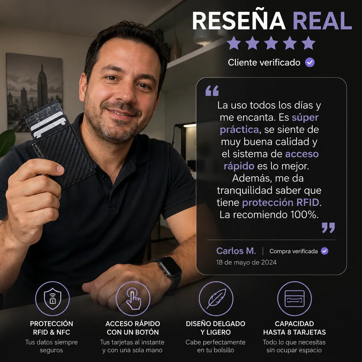 SlimShield™ | Cartera Inteligente RFID