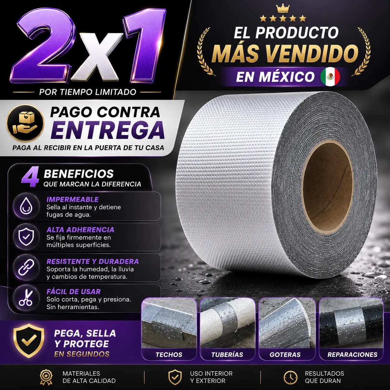 ReparaFix™ | Cinta Impermeable para fugas