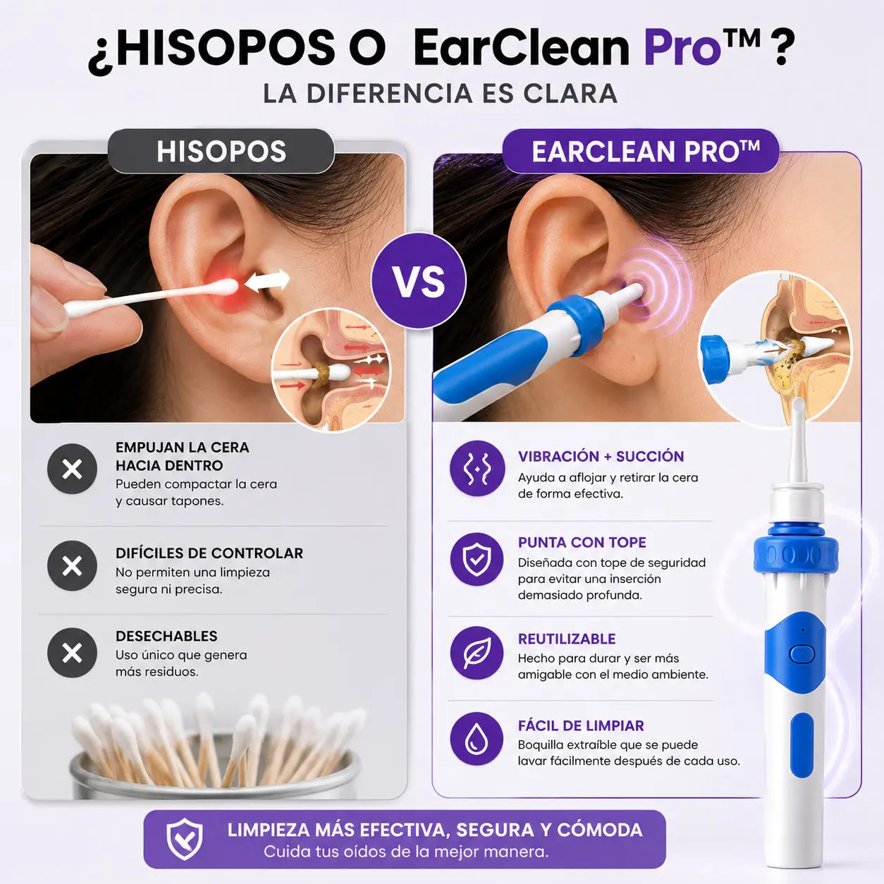 EarClean Pro™ | Limpiador de Oídos Eléctrico