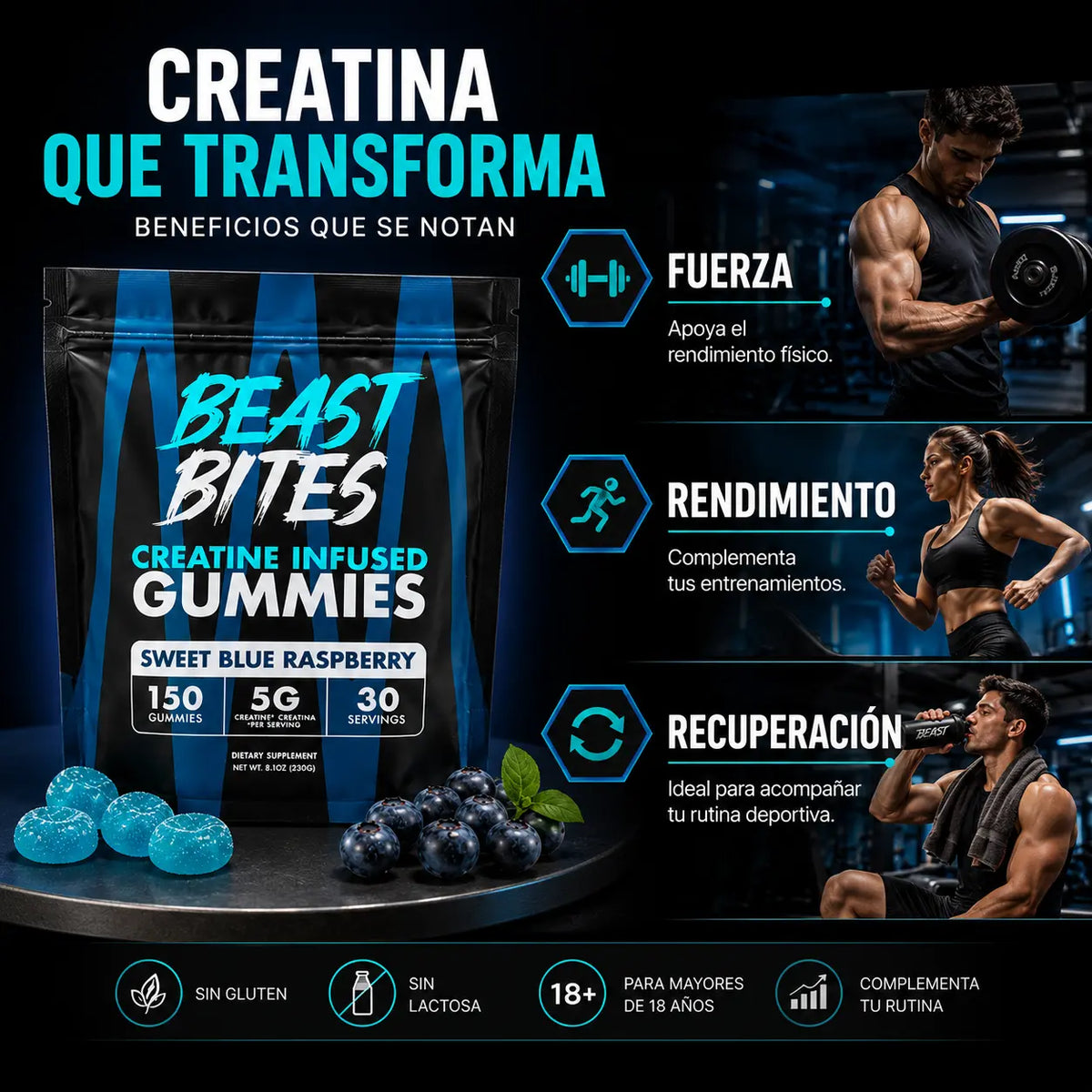 Beast Creatine™ | Gomitas de Creatina