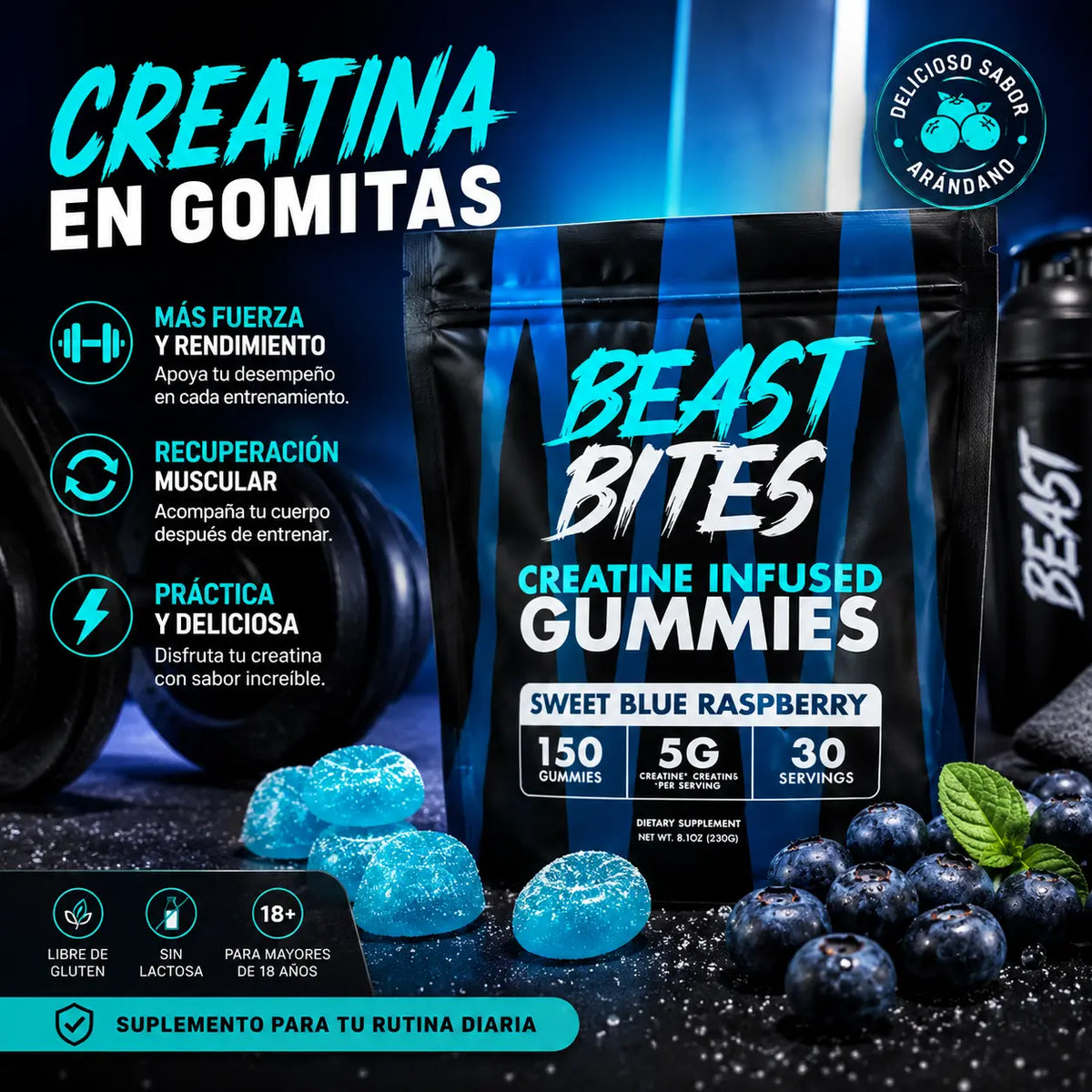 Beast Creatine™ | Gomitas de Creatina