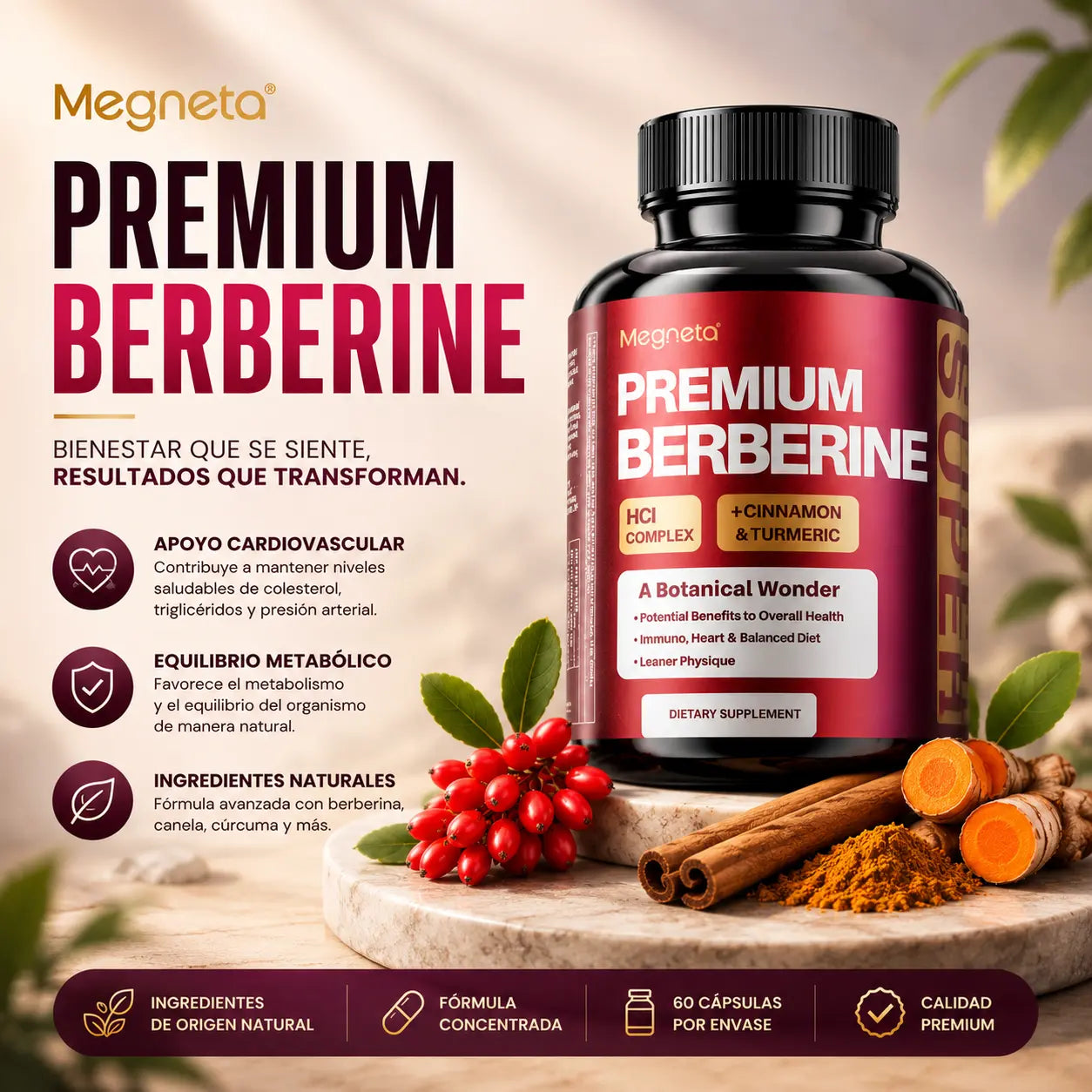 Suplemento Berberina Premium Megneta