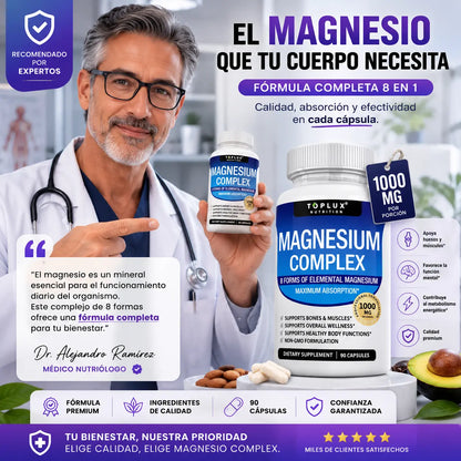 Suplemento Magnesio Complex Toplux | 90 cápsulas