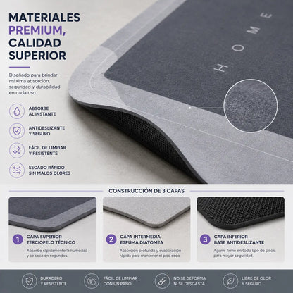 AquaMat™ | Tapete Antideslizante Absorbente