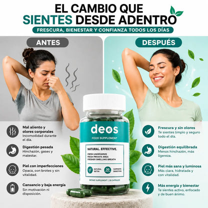 Deos Suplemento Elimina Mal Olor | 30 caps