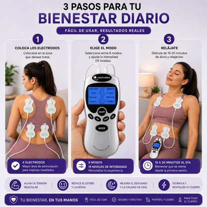 RelaxiTENS™ | Electroestimulador Muscular 4 TENS