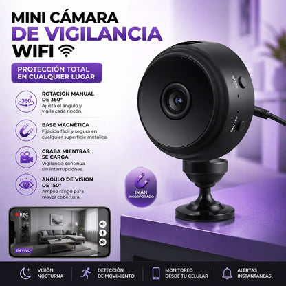 VisionCam Pro™ | Mini Cámara WiFi 360° HD