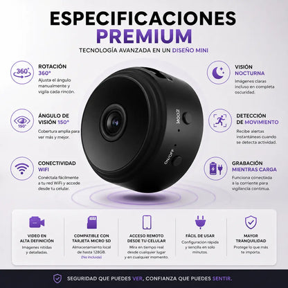 VisionCam Pro™ | Mini Cámara WiFi 360° HD