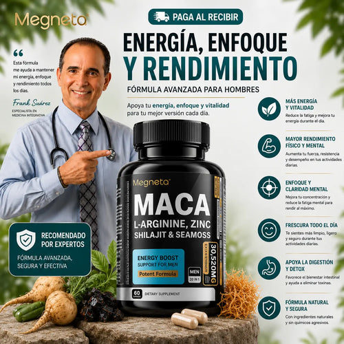 Suplemento Megneta Maca Hombres | 60 Cápsulas