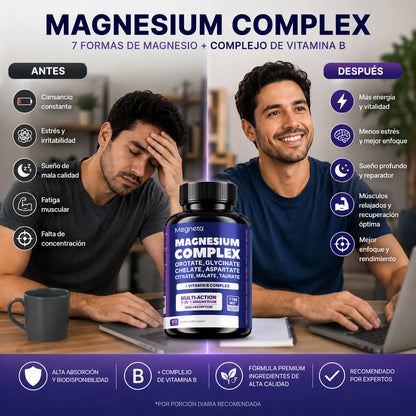 Suplemento Magnesio Complex | 60 Cápsulas