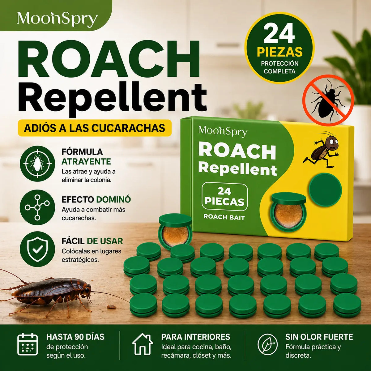 RoachStop™ | Eliminador de Cucarachas 24 Piezas