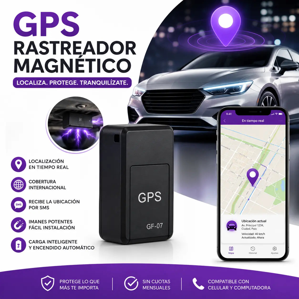 TrackMag™ | GPS Rastreador Magnético
