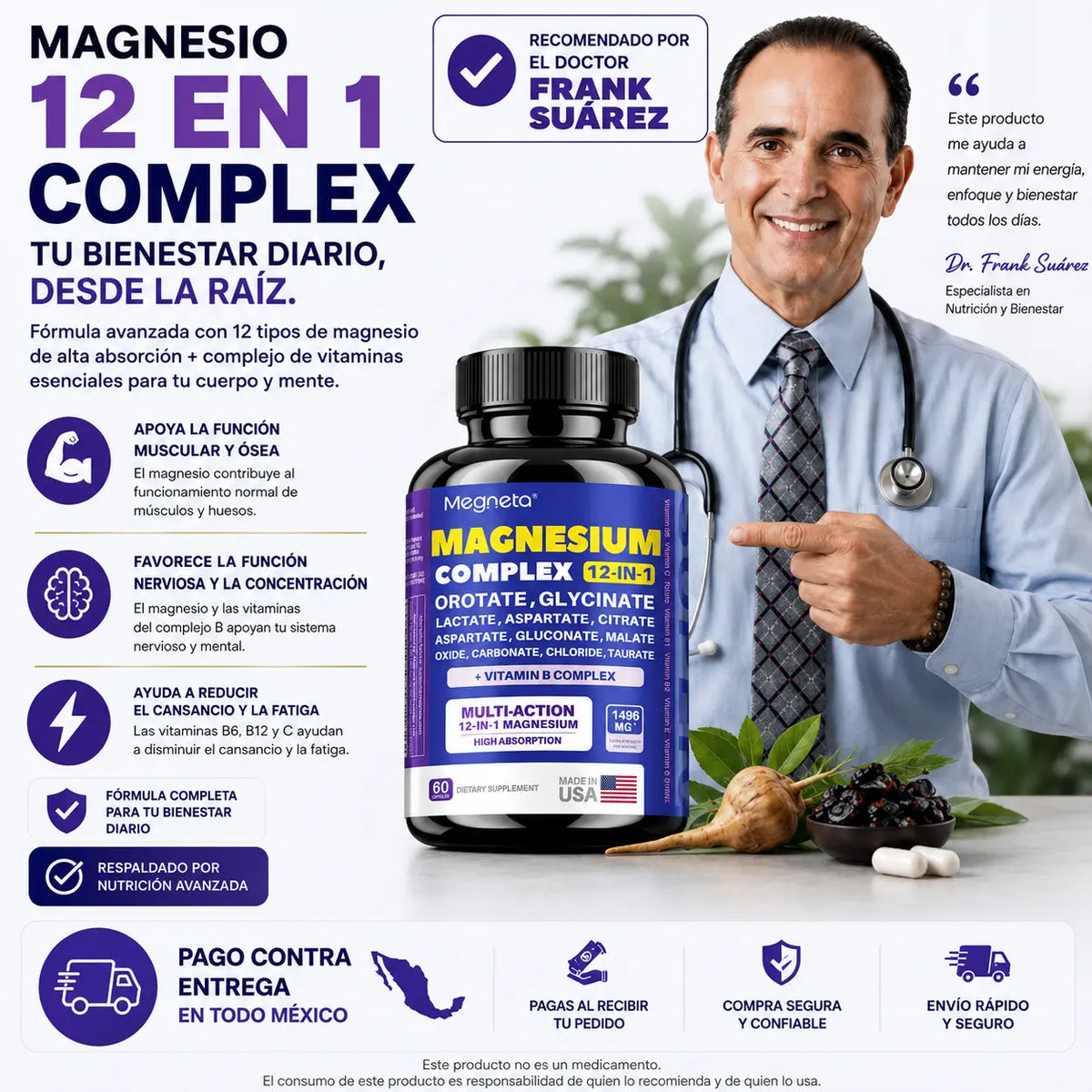 Suplemento Magnesio Complex | 60 Cápsulas