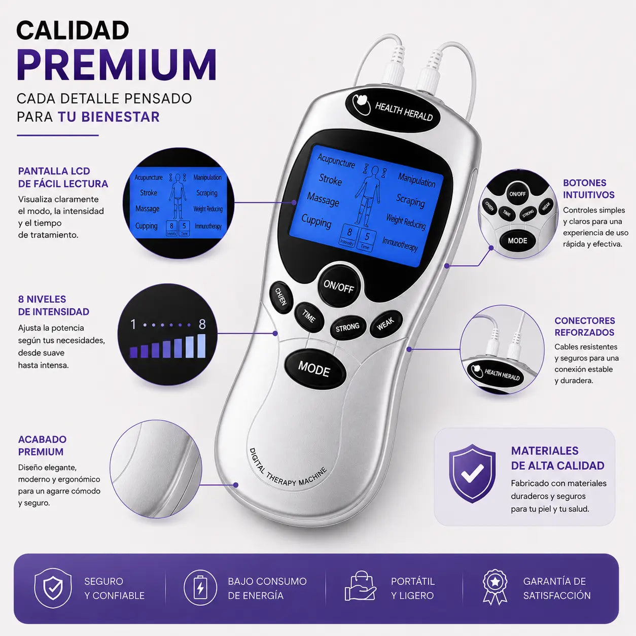 RelaxiTENS™ | Electroestimulador Muscular 4 TENS