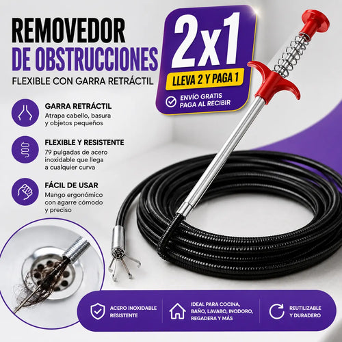 GarraFlex™ | Destapador de Tuberías