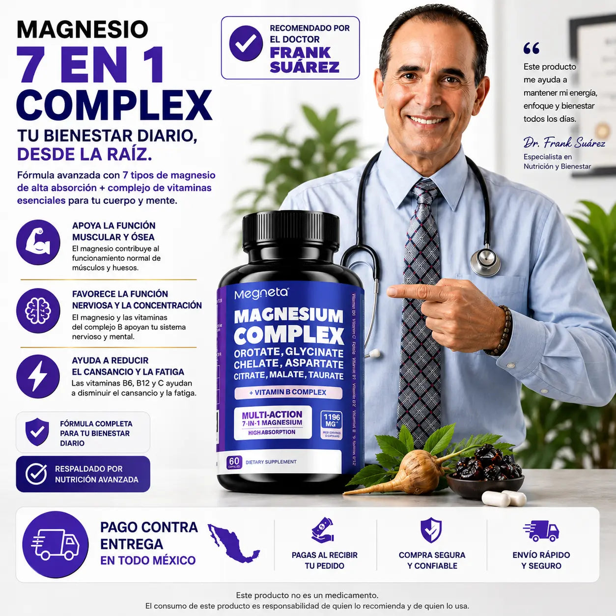 Suplemento Magnesio Complex | 60 Cápsulas